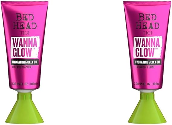 Bed Head by TIGI - Wanna Glow Hydrating Jelly Hair Oil - For Shiny Smooth Hair - 100 ml (Pack of 2)