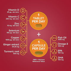 Seven Seas Omega-3 Fish Oil & Immunity, with Vitamin C, Vitamin D