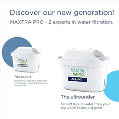 BRITA Marella Water Filter Jug Half Year Pack - Graphite (2.4L) incl. 6x MAXTRA PRO All-in-1 & MAXTRA PRO All In One Water Filter Cartridge 6 Pack