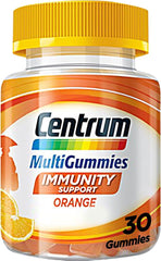 Centrum Vitamin & Mineral MultiGummies Immunity Support, Orange Natural Fruit Flavouring, Includes essential Vitamins D, A, C & Zinc, 30 Chewable Gummies (Packaging may vary)