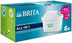 BRITA Style Water Filter Jug Blue (2.4L) Half Year Pack incl. 6x MAXTRA PRO All-in-1 cartridge & MAXTRA PRO All-in-1 Water Filter Cartridge 6 Pack (NEW)