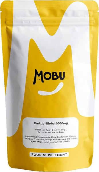 Mobu-Ginkgo Biloba 6000mg 120 Tablets – Memory & Cognitive Function