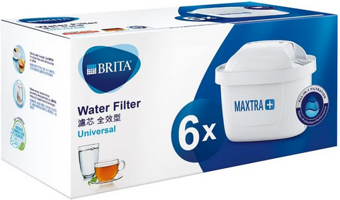 BRITA MAXTRA+ replacement water filter cartridges, compatible with all BRITA jugs-Pack Of 6