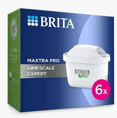 BRITA Glass Water Filter Jug Light Blue Starter Pack incl.3x MAXTRA PRO All-in-1 cartridge-Premium Glass Design jug & MAXTRA PRO Limescale Expert Water Filter Cartridge 6 Pack