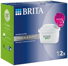 BRITA MAXTRA PRO Limescale Expert Water Filter Cartridge 12 Pack - Original BRITA Refill for Ultimate Appliance Protection, reducing impurities, Chlorine and Metals