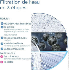 BRITA mypure Slim V-MF Water Filter System inc. 1x Filter Cartridge (8000L) - Under The Sink tap Filter for 99,999% Bacteria-Free Water with advancecd Taste incl. Digital Filter Exchange Reminder