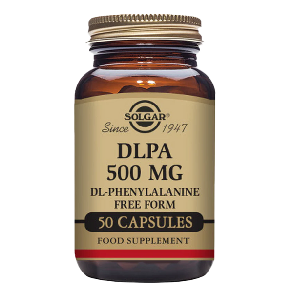 Solgar -DLPA 500 mg (DL-Phenylalanine) Vegetable Capsules - Pack of 50