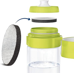 BRITA S1186 Water Filter bottle, reduces chlorine and organic impurities, BPA free, Lime, 600ml