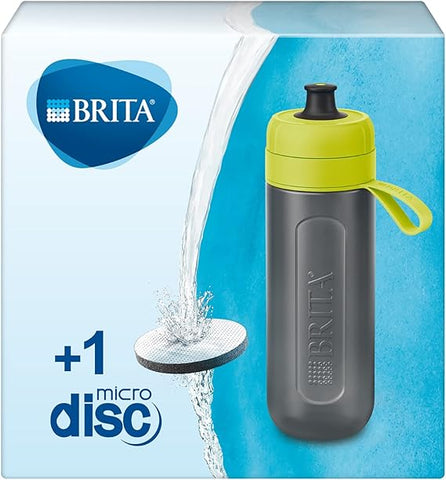 BRITA S1201 Water Filter bottle Active, reduces chlorine and organic impurities, BPA free, Lime, 600ml