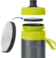 BRITA S1201 Water Filter bottle Active, reduces chlorine and organic impurities, BPA free, Lime, 600ml