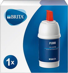 BRITA P1000 replacement filter cartridge for BRITA filter taps, reduces chlorine, limescale and impurities, White