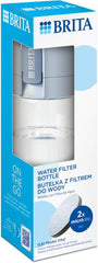 BRITA Water Filter Bottle Light Blue (600ml) - portable water filtration bottle for hydration on-the-go, filters chlorine, organic impurities, hormones & pesticides and preserves key minerals