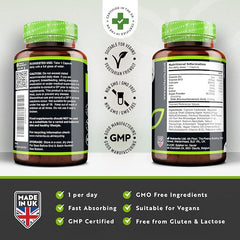 Nutravita Vegan Multivitamins & Minerals - Essential Mix to Support a Vegan Diet - 4 Month Supply of High Strength Vitamin B12, Vitamin D3, DHA, Iodine, Iron & Zinc