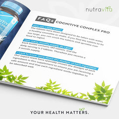 Nutravita Super Strength Cognitive Complex Pro - Nootropics Supplement for Mental Performance & Cognitive Health - Enriched with Zinc, Iron, Magnesium, Pantothenic Acid, Vitamin B6, Iodine - 180 Vegan Tablets