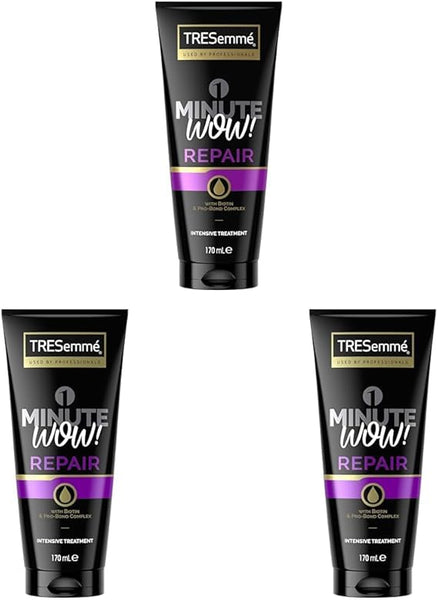 TRESemmé 1 Minute WOW Repair Intensive Hair Treatment with biotin & Pro-Bond Complex for damaged hair 170 ml (Pack of 3)