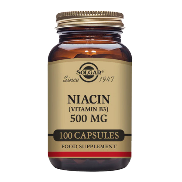 Solgar-Niacin (Vitamin B3) 500 mg Vegetable Capsules - Pack of 100