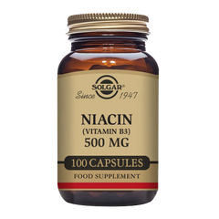 Solgar-Niacin (Vitamin B3) 500 mg Vegetable Capsules - Pack of 100