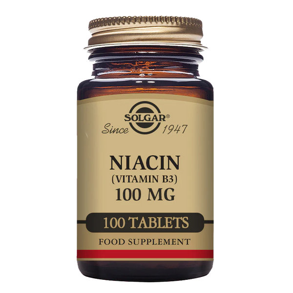 Solgar-Niacin (Vitamin B3) 100 mg Tablets - Pack of 100