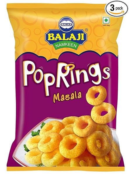 Balaji Wafers Pop Rings - Masala, Crispy, Crunchy Snack, 60g