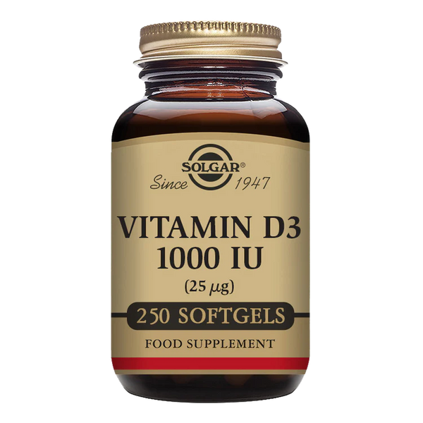 Solgar-Vitamin D3 1000 IU (25 mcg) Softgels