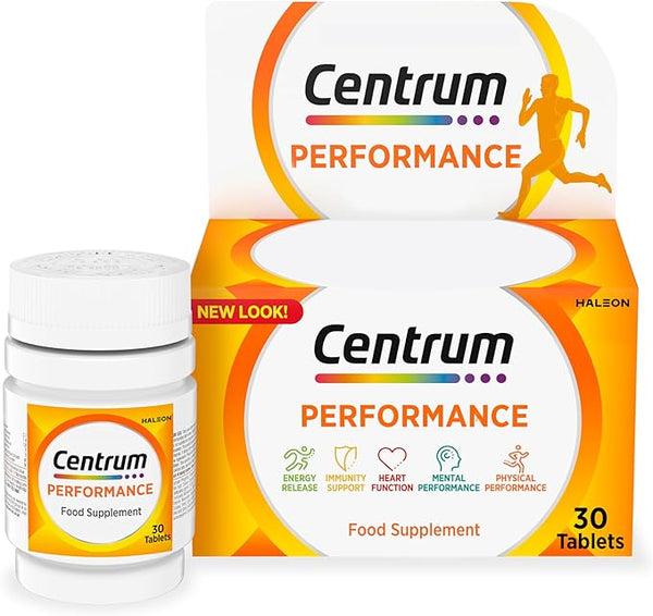 Centrum Performance Multivitamin Tablets for Men and Women, Vitamins with 21 Essential Nutrients, including Vitamin C, D, and Iron, 60 ct (Packaging and Tablet colour may vary slightly)