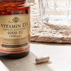 Solgar-Vitamin D3 (Cholecalciferol) 4000 IU (100 mcg) Vegetable Capsules