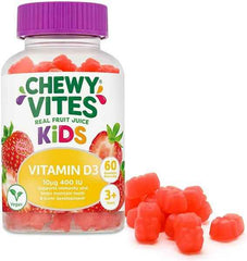 Chewy Vites Kids, High Strength Vit D3 60 Gummy Vitamins 10 micrograms, 400 IU