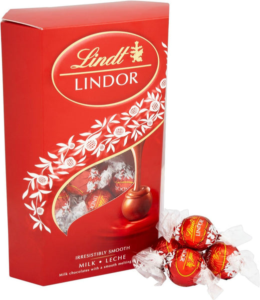 Lindt Lindor Milk Chocolate Truffles Box Large-Approx 26 balls, 337g-C ...