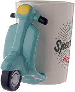 Puckator Speed King Scooter Ceramic Shaped Handle Mug