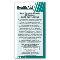 HealthAid Beta-Carotene (Natural-Mixed Carotenoids) 15mg