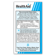 HealthAid Vitamin B6 (Pyridoxine HCl) 100mg Tablets
